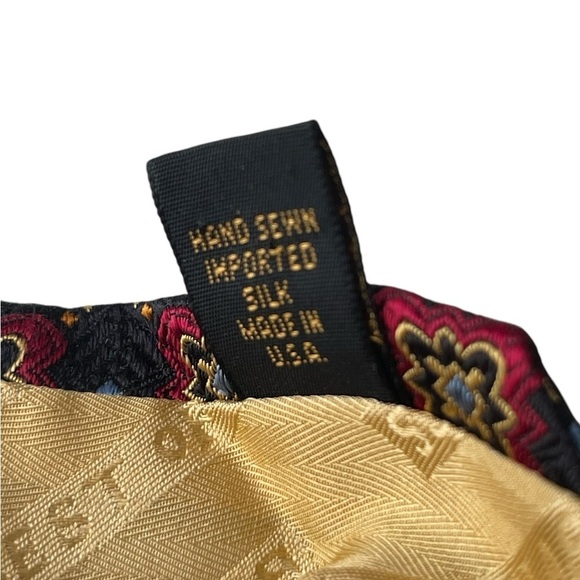 Robert Talbott Men’s Tie Best of Class 58 X 4 Red Black Patterned Hand sewn - Picture 3 of 6